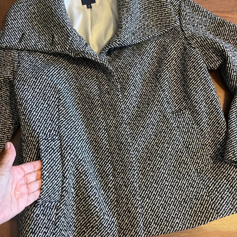 GAP Women's Tweed Wool Blend Coat jacket Size 6